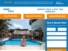 Tablet Screenshot of homepools.com